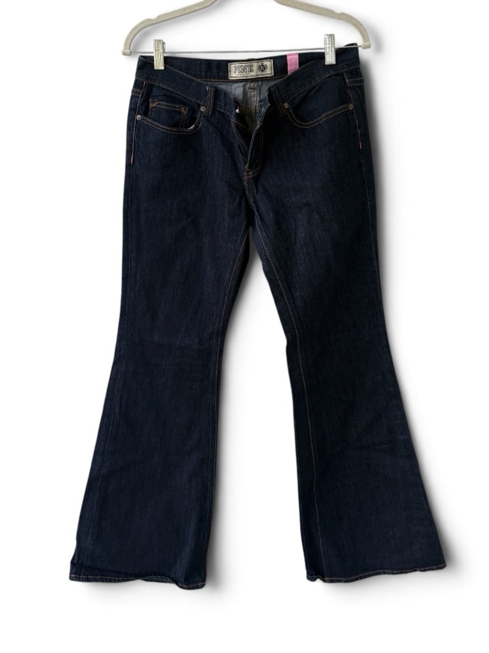 Victoria’s Secret PINK Jeans Low Rise Flare Dark Wash Size 8 Short